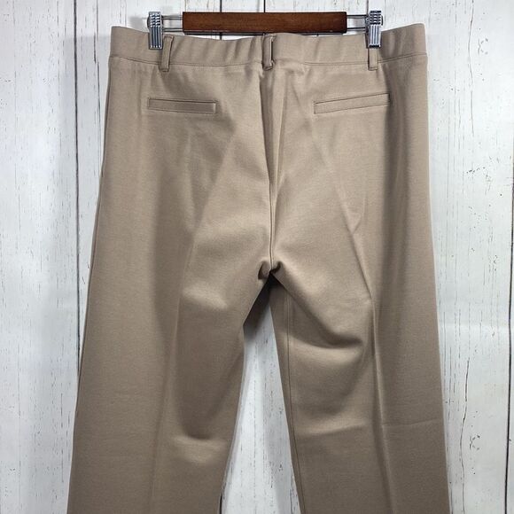 Betabrand Womens Bootcut Straight Leg Classic Yoga Tan Khaki Pull On Pants - Picture 10 of 13